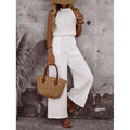 Women's halter backless drawstring sleeveless jumpsuit, perfect for vacation and casual summer fashion