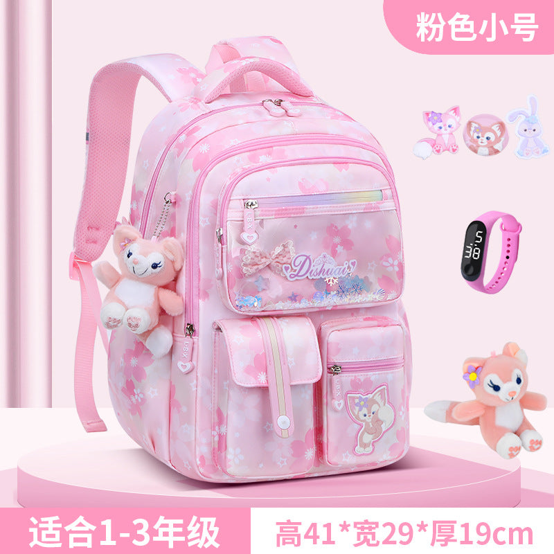 Girls' school backpack - new 2026 model for grades 1-6 - lightweight, ergonomic, and spine-protecting backpack for elementary school students
