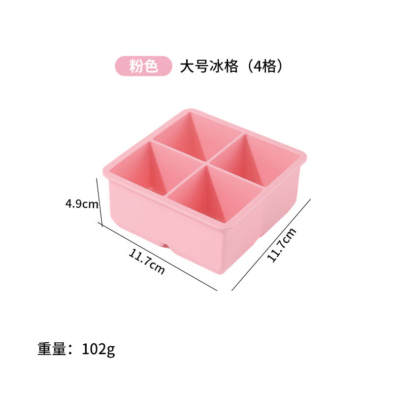 hot-selling ice cube mold, easy to demould, food-grade silicone ice tray, ice-making mold, whiskey large ice cube mold