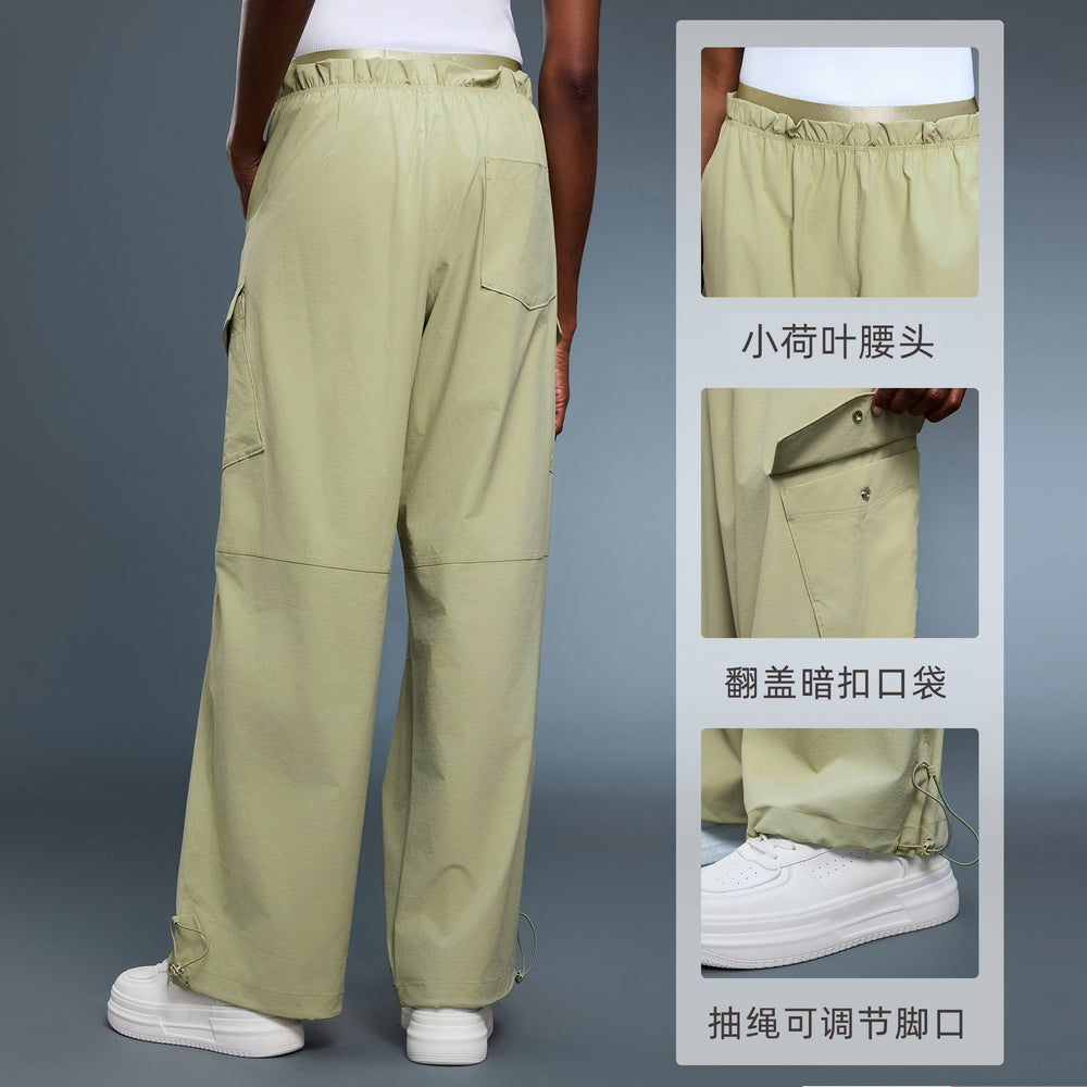 American paratrooper cargo pants - women's double waistband, straight leg, jogger style, quick-dry, breathable, casual activewear trousers d25111