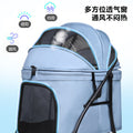 Outdoor medium and large dog pet stroller, foldable cat stroller, dog stroller, double pet wholesale, breathable and customizable