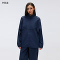 Women's activewear set: mesh panel breathable sun protection long sleeve top & relaxed fit active pants - 2 piece set