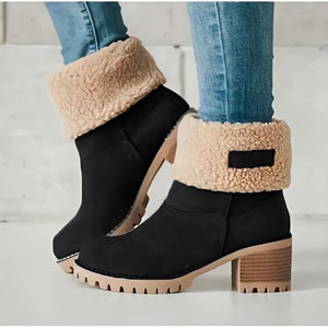 fashion wool bootsexport cross-border autumn winter wool short boots women's boots plus sizefleece-lined women's snow boots trendy