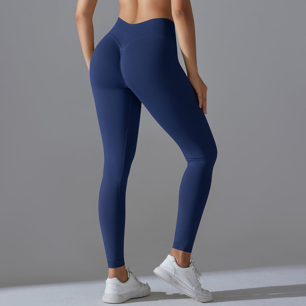 European and american high-waisted butt-lifting compression leggings for women - seamless yoga pants for running and training, quick-drying, breathable, stretchy, tummy control fitness pants