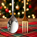 christmas cartoon cutlery gift box stainless steel silicone head spoon fork coffee spoon fruit fork cross-border set wholesale