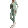European and american new high-waisted tight-fitting pocket yoga outfit set - quick-dry brushed fabric, outdoor running fitness activewear three-piece set