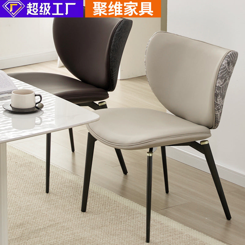 Italian minimalist dining chair designer personalized source factory manufacturer wholesale leisure chair backrest soft chair negotiation chair