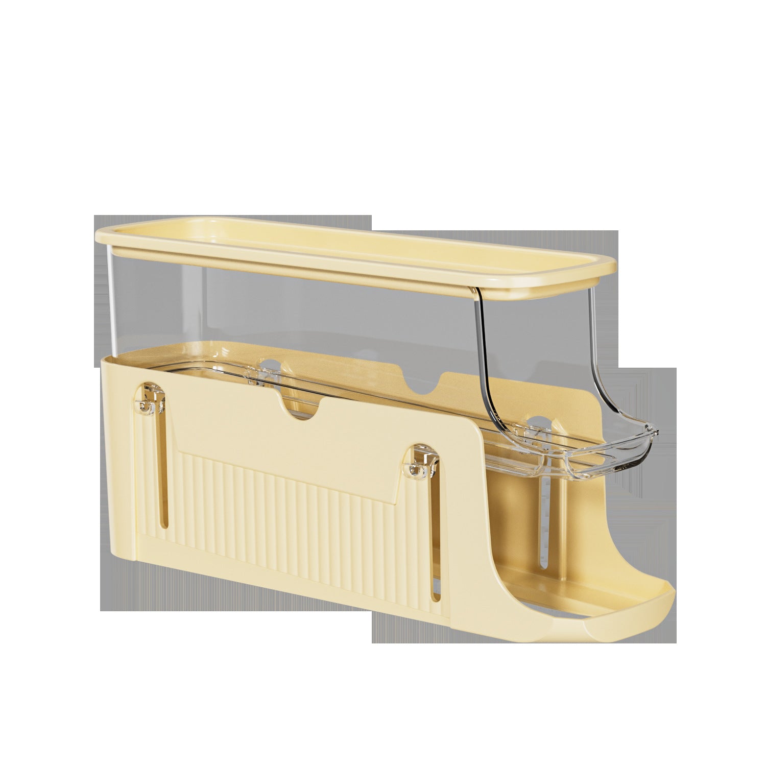 Anti-drop egg storage box on countertop Fixed slide type Automatic roll-down egg box Double egg tray for side door of refrigerator