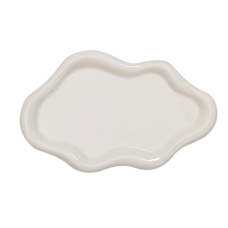 Nordicins creative large asymmetrical storage tray jewelry storage ceramic tray popular style photo prop tray