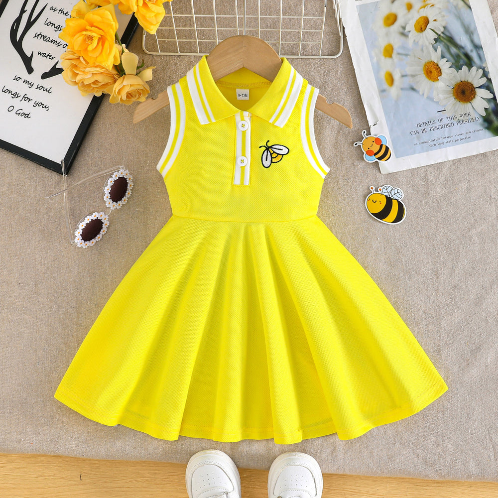exclusive: baby girl sleeveless dress - spring/summer embroidered design, sweet & adorable style