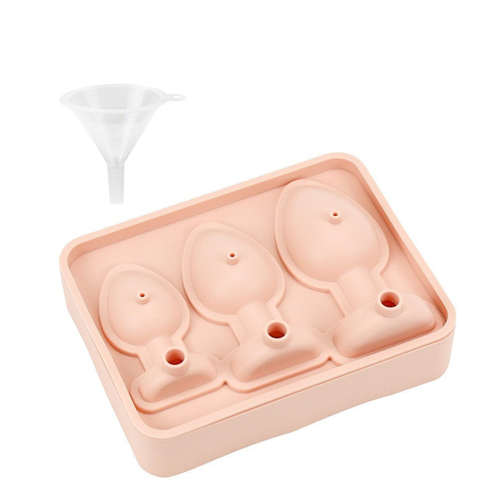 Creative Silicone Ice Lattice Mold Party Whiskey Spoof Styling Film Household Food Grade Ice Film with Funnel