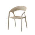 Outdoor patio plastic stool single chair single backrest imitation rattan chair balcony leisure area layout milk tea shop others