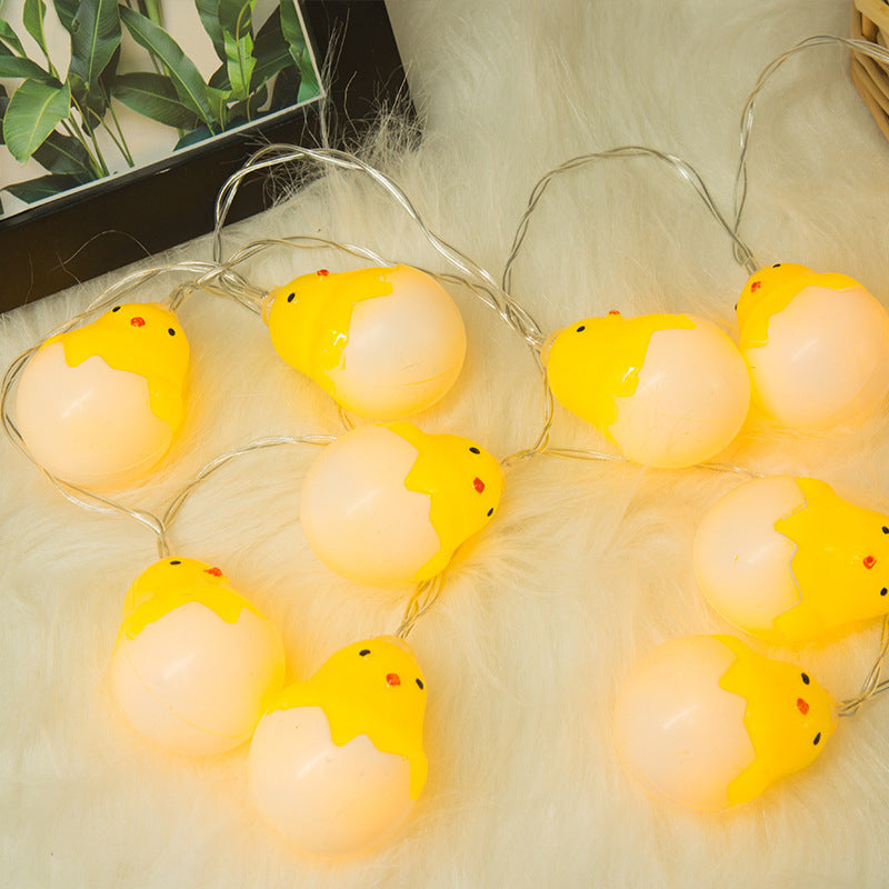 hot Easter eggshell chick light string cute duck children's room decorative lights flash wholesale