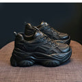 Dad shoes for women, new spring and autumn 2026 collection, black, versatile thick-soled sneakers for students, trendy and casual athletic shoes