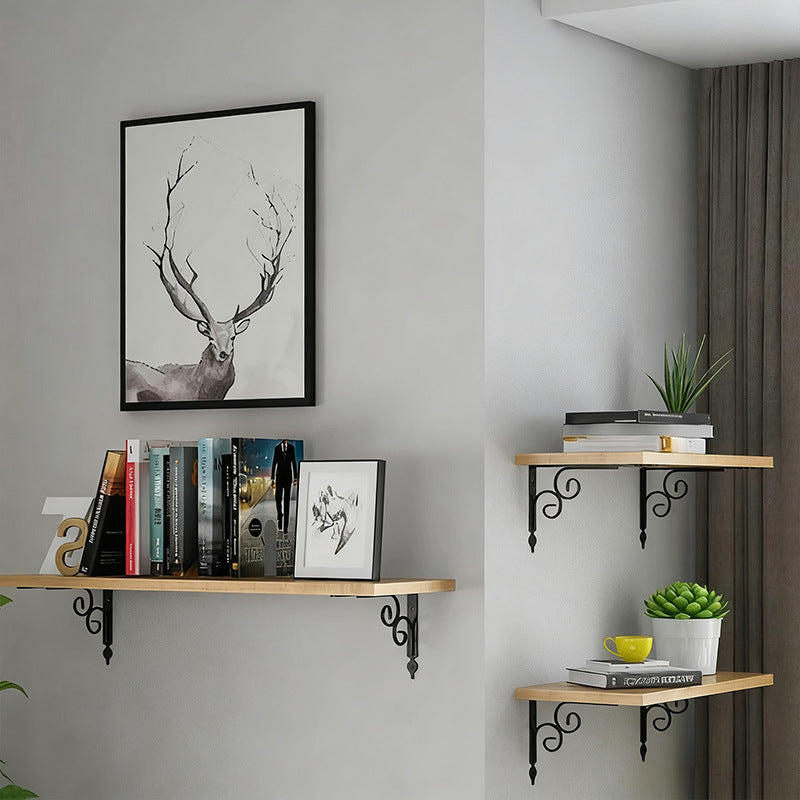 European style flower triangle bracket bracket triangle support iron frame wall storage rack layer right angle fixed tripod bracket