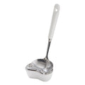Luxury ceramic handle soup spoon kitchen utensil set, 304 stainless steel cooking spoons, long handle ladle wholesale