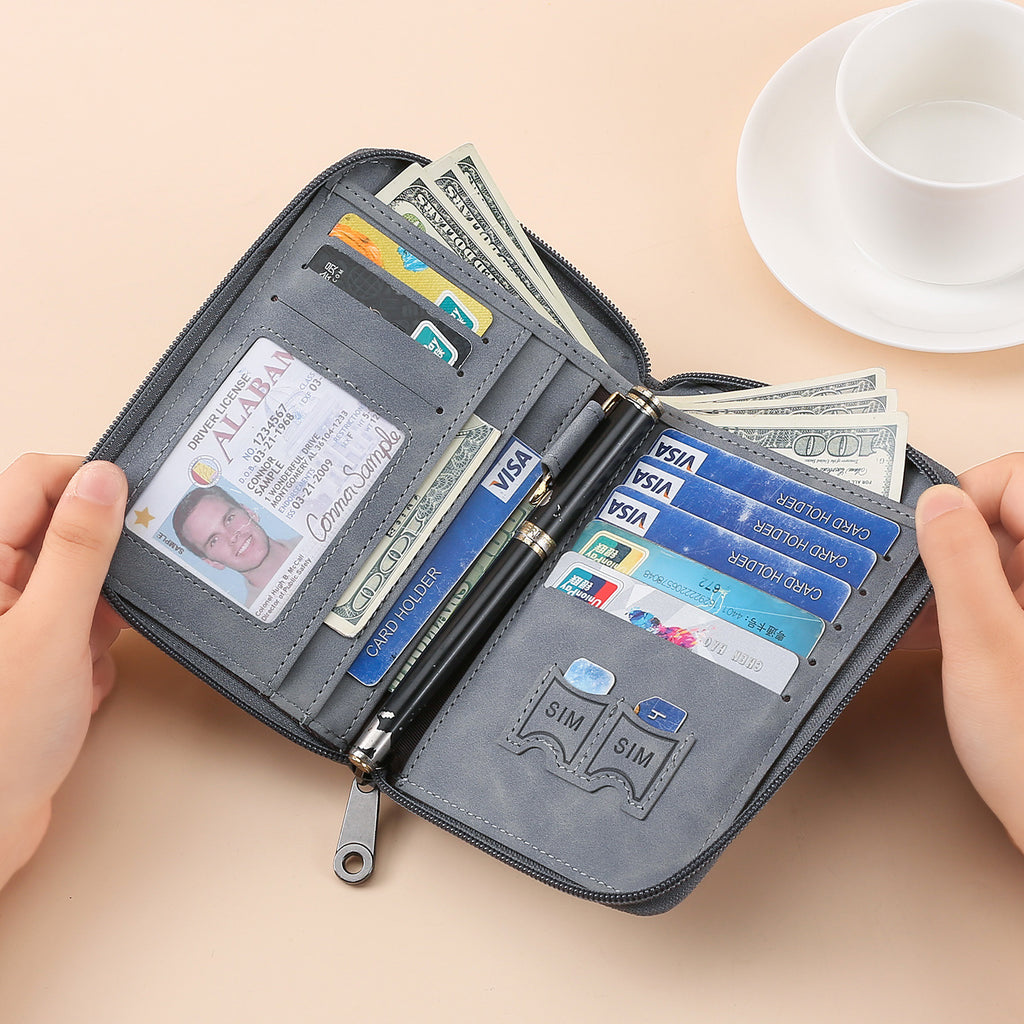 [99% rate] 2025 new matte RFID anti-theft travel ticket storage wallet new wholesale passport bag