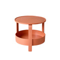 Scandinaviancasual plastic double-layered small round table living room sofa side table for home creative coffee table corner table storage rack
