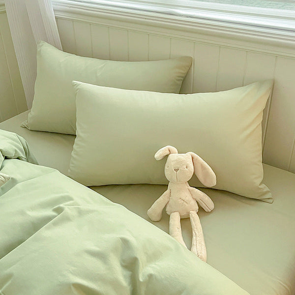 2023 spring polished pure cotton pillowcase solid color pillowcase cotton wholesale household single rectangular pillowcase