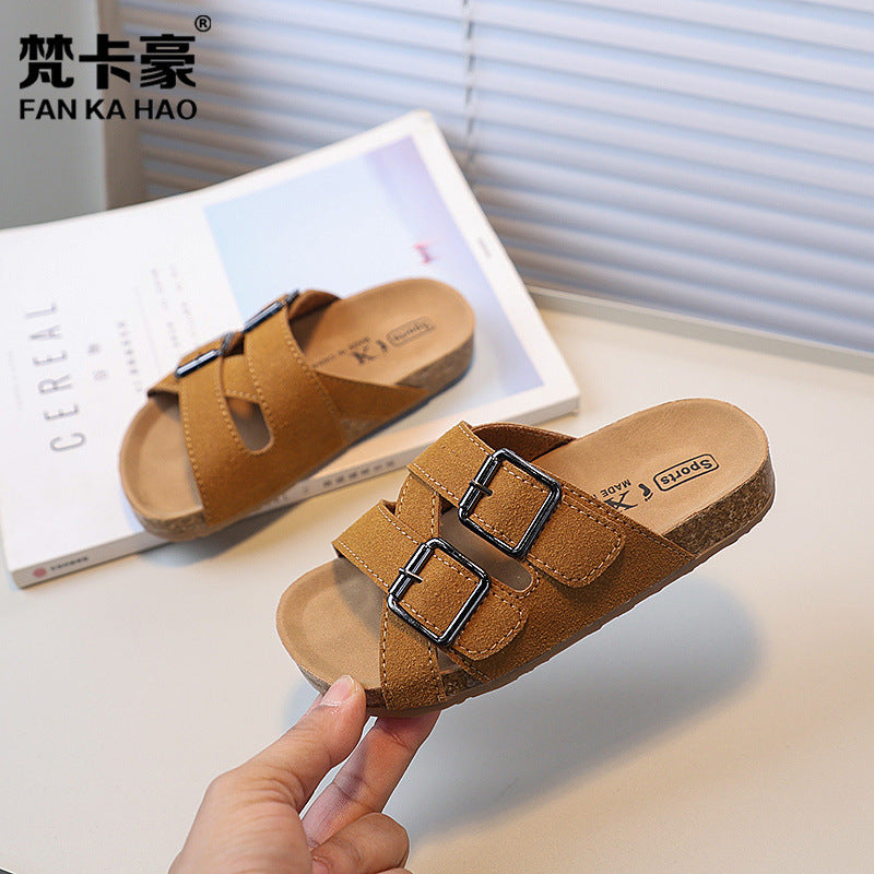 Birkenstock boys' cork sandals - new summer collection: open-toe kids' shoes, indoor/outdoor sandals, big & tall children's flip-flops