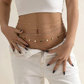 European and american cross-border jewelry ins sexy hot girl thin chain waist chain women's versatile beach bikini body punk
