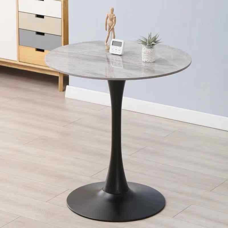 Accessible luxury slate small round table small apartment dining table tulipfor home table balcony bedroom round side table dining table