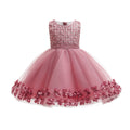 Amazon kids dress bead chain lace tutu skirt girl birthday piano performance princess dress kid dress