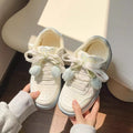 girls' athletic shoes - spring/autumn collection - leather upper, soft sole - casual sneakers for girls (sizes for mid-to-large children) - breathable