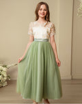 Hot-selling girls' summer dresses for export: children's mesh embroidered princess dresses, new chinese style ancient style long gowns
