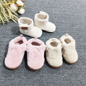 Original overstock: fleece-lined baby prewalker shoes - soft sole, non-slip, warm, and perfect for newborns and toddlers