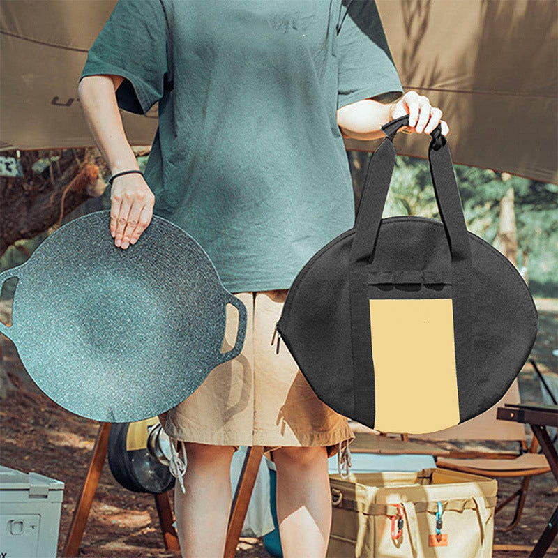 Outdoor camping picnic bag, gas tank, tea set, tableware, storage bag, cooking utensil bag, large-capacity storage bag, travel sundries bag.