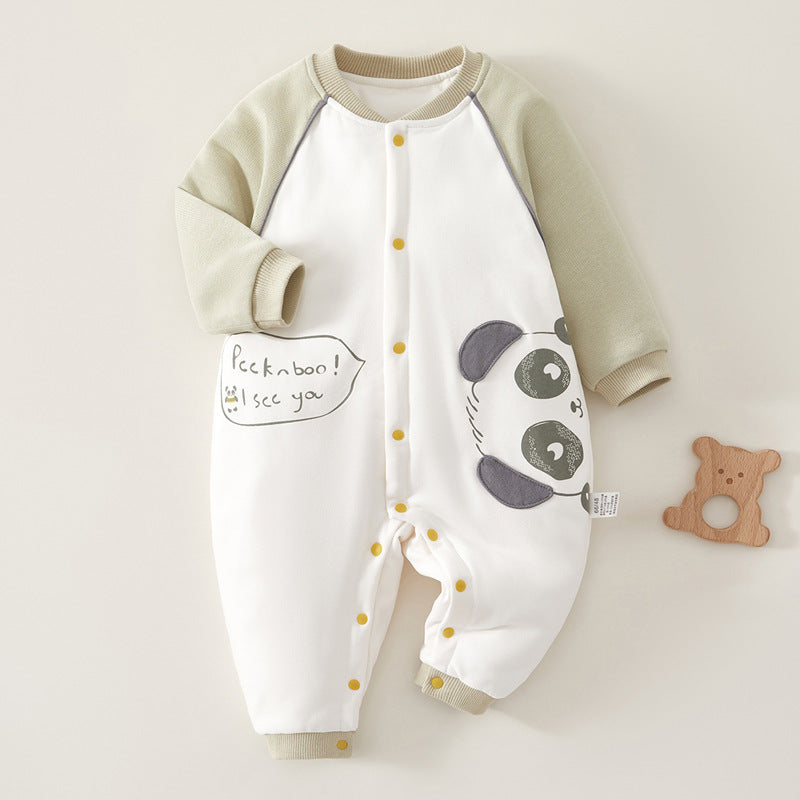 Babibele baby onesies - autumn/winter lightweight cotton, quilted pajamas, rompers, pure cotton baby clothes