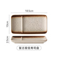Japanese-style divided plate ceramic dinner plate for home use, single serving creative ceramic sushi plate with sauce dishes, restaurant commercial use