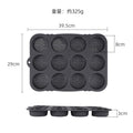 amazon food-grade silicone burger mold 12-hole bread baking pan easy release kitchen baking tool