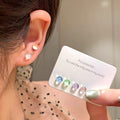 Clear bean earrings-a2387 color