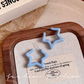 Dopamine colorful star earrings - women's high-end, unique design, statement studs, student jewelry