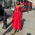 European and american cross-border women's fashion:  summer new arrivals - sexy strappy cami top and high-waisted midi skirt set