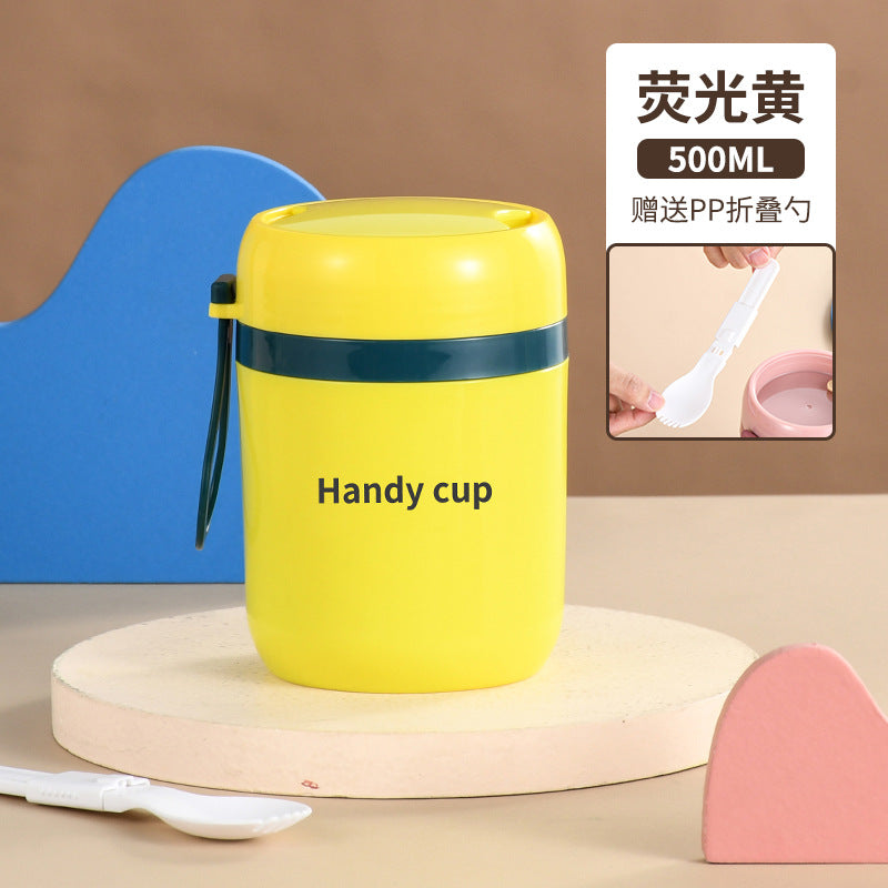 One stainless steel soup cup is sent on behalf of others, and the heat preservation can be heated. Soup pot, lunch box, porridge, milk cup, breakfast cup, food.