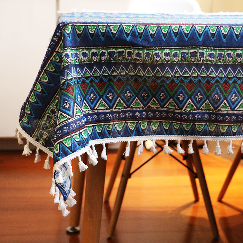 Ins tablecloth fabric cotton and linen small fresh scandinavian style populargirl heart plaid coffee table dining table dormitory desk mat