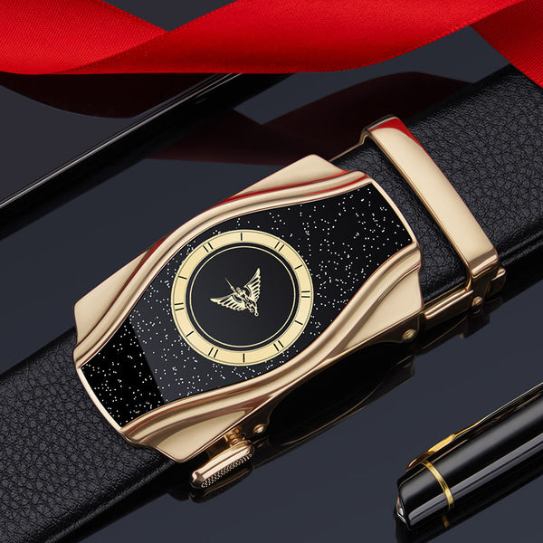Paul belt men's automatic buckle leather belt men's first layer cowhide belt men's casual men's belt wholesale