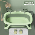 Foldable baby bathtub - plastic baby bath tub for infants and toddlers - small size, sit & lie down design - home use, newborn & infant supplies