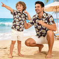 new product boys' hawaiian shirt pattern printing short-sleeved shirt beach southeast asian boys' tropical shirt