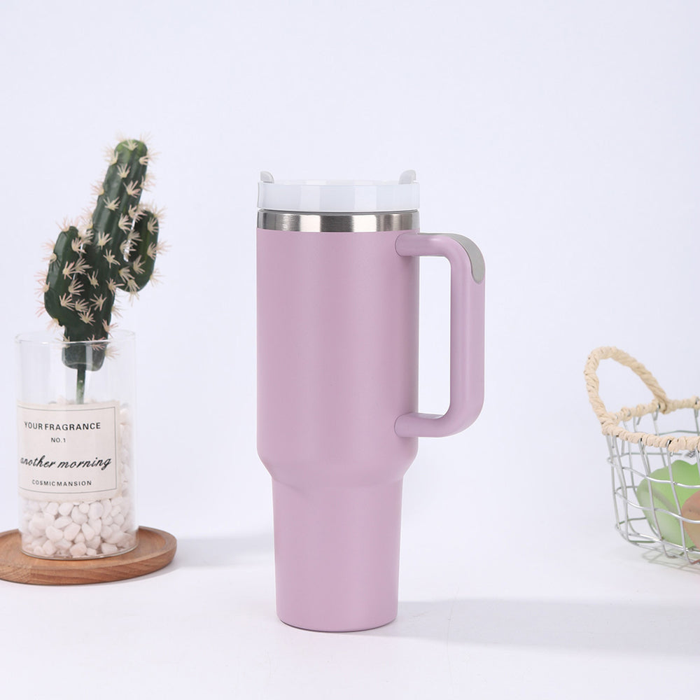 amazon large-capacity 40oz ice cup 304 stainless steel handle thermos cup outdoor car water cup