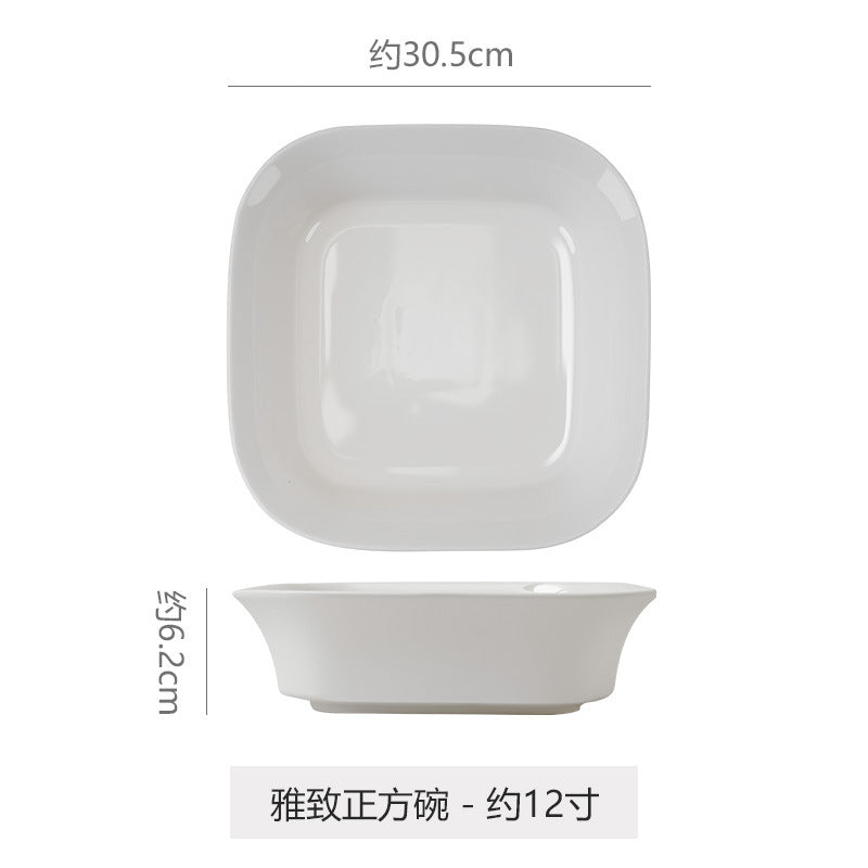 Creative minimalist ceramic baking pan - square ceramic deep dish for restaurants, hotels, and home use - perfect for fruit, salads, and baking