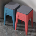Popular new plastic stool, thickened and durable, square stool, minimalist design for home use, living room storage, shoe-changing stool, stackable for entryways