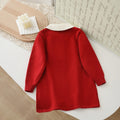 fall/winter new collection: stylish and chic knitted sweater dress for little girls - preppy style