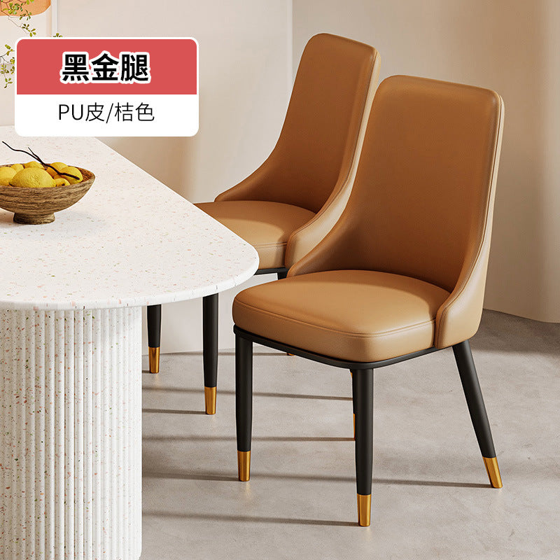 Dining chair household modern simple restaurant back chair small apartment dining table chair Nordic light luxury leisure hotel chair forest
