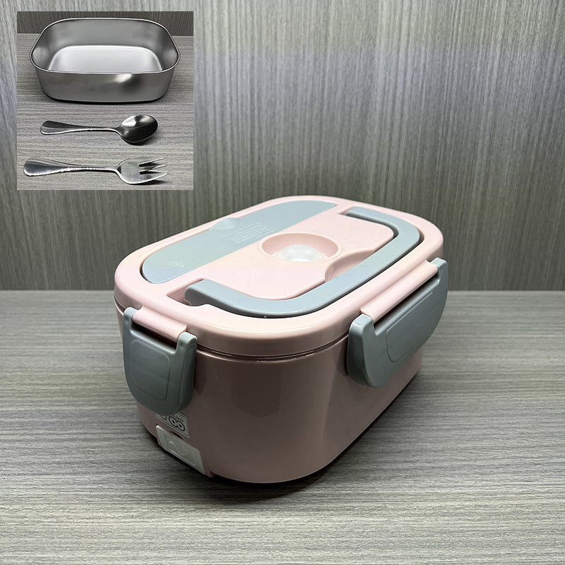 Car-mounted household electric lunch box 304 stainless steel heated lunch box dual voltage thermal insulation handy gadget for bringing meals to work