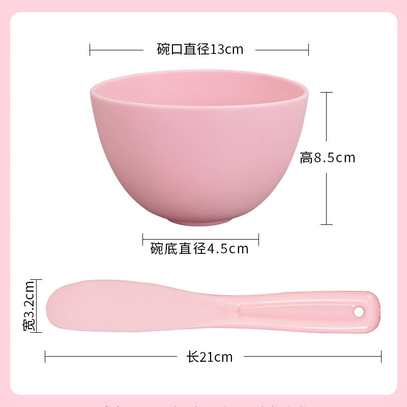 Beauty tool tpr silicone-like mask bowl, soft large bowl with 13cm opening, mask mixing stick, stirring and applicator pp large stick