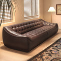 Bean bag sofa american retro oil wax living room medieval style three-person straight row small apartment first-layer cowhide sofa furniture